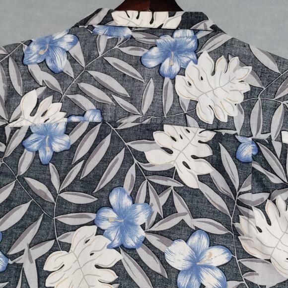 OP Ocean Pacific Men's Hawaiian Button Shirt Size Large Cotton Tropical Floral - Picture 5 of 12